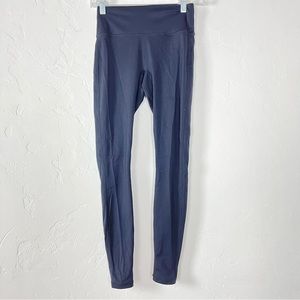 Fabletics Leggings Solid Black Mesh Cross‎ Back Detail Athletic Yoga Running